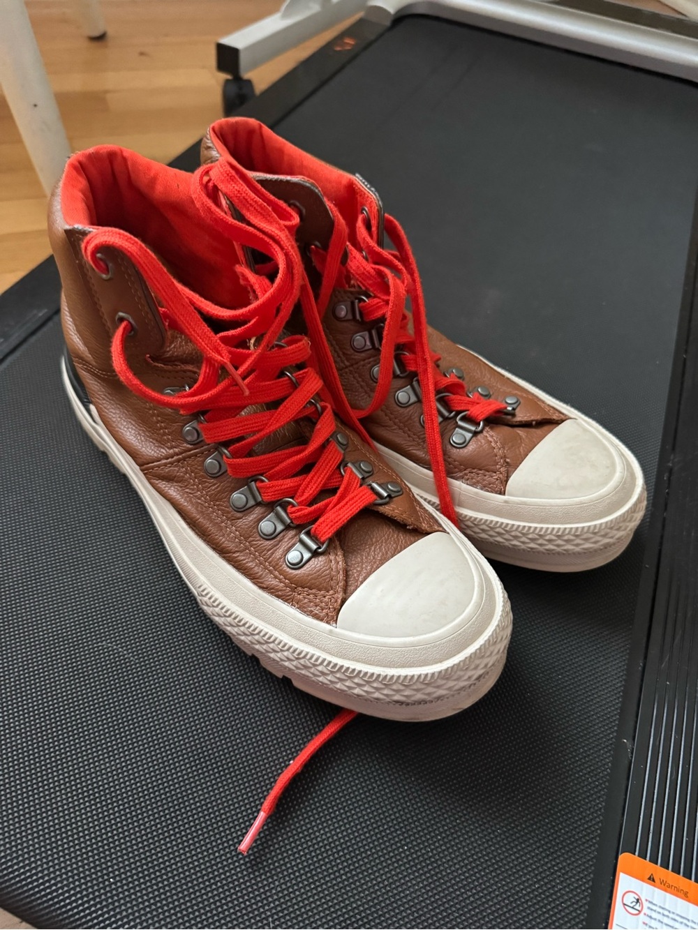 Converse Brown Leather High-Top Sneakers